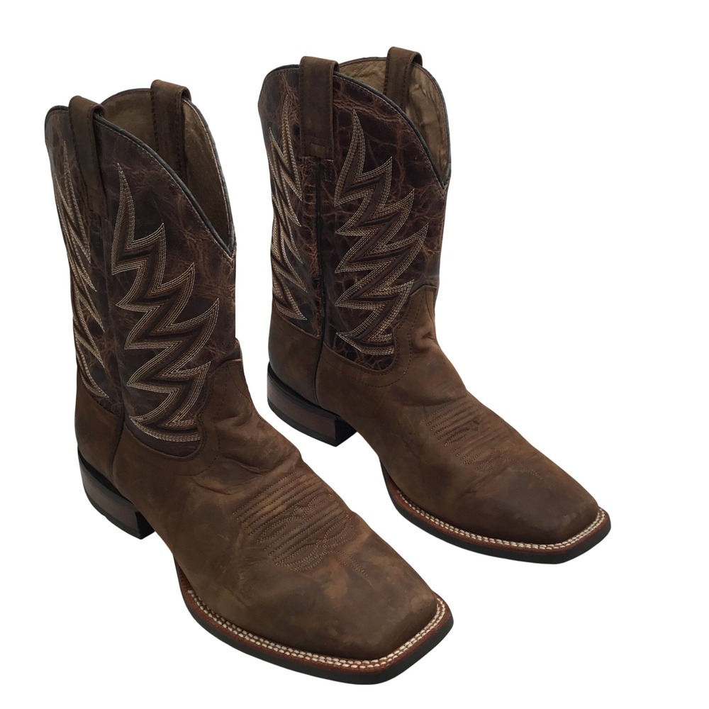 Ariat Mens Sport Wide Square Toe Western Boots Distressed Brown 10018695 13EE
